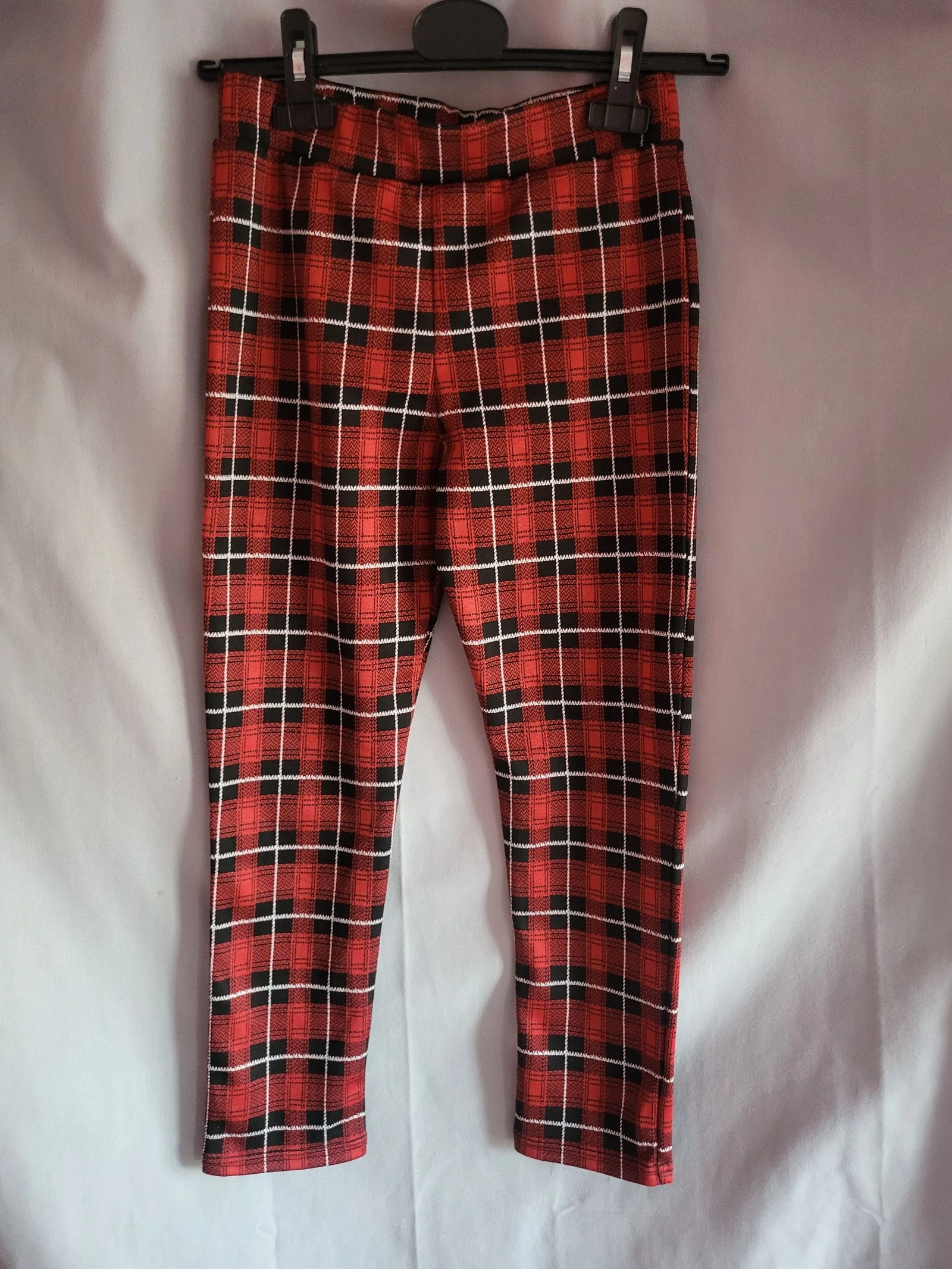 Pantalon à carreaux rouge – photo 2